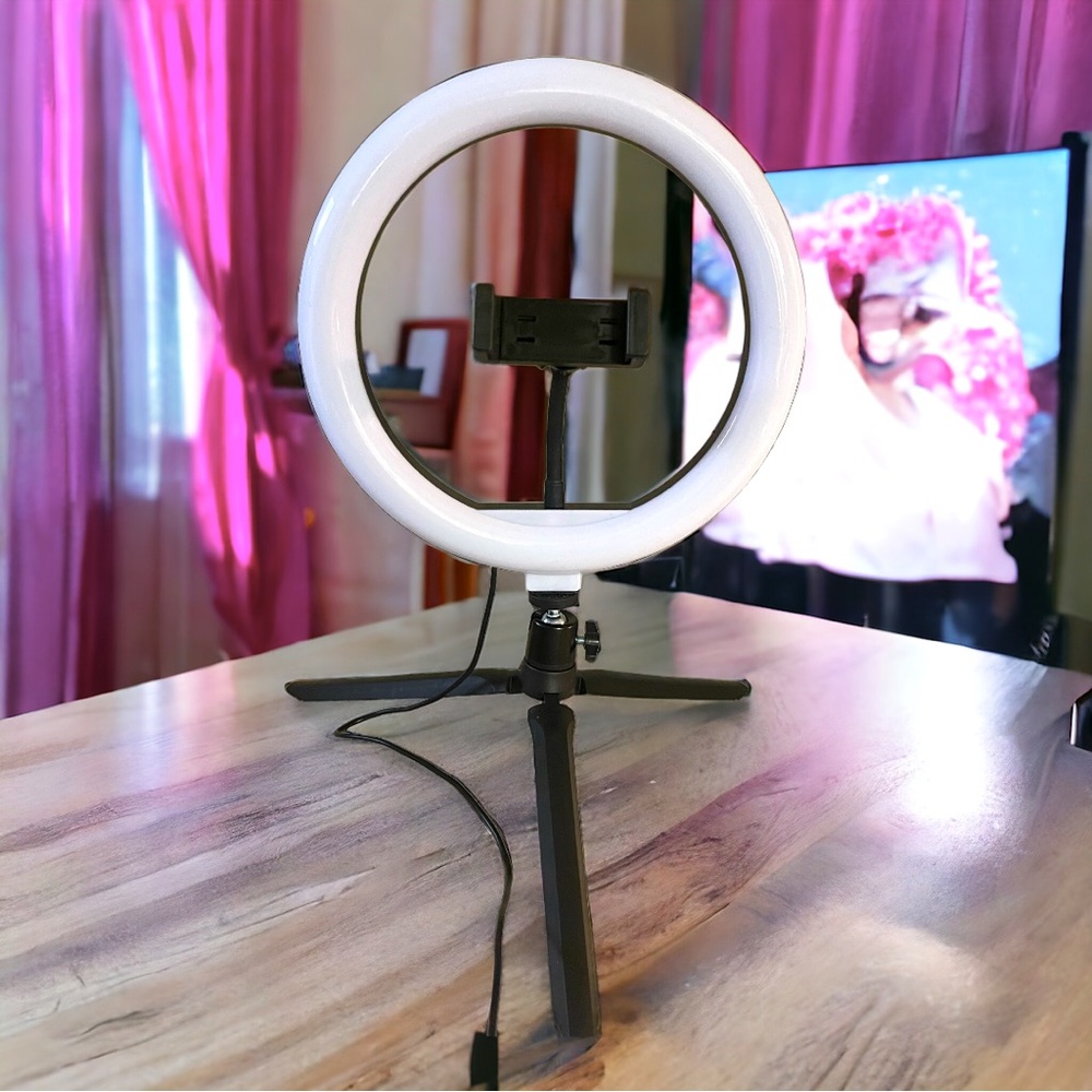 SALE! 10” Ring Light, Metal Gimbals, Gooseneck Phone Mount Desktop Bracket